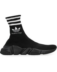 Balenciaga - X Adidas -speed Trainers Knitted Sock-sneakers - Lyst