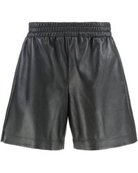 Gucci - Leather Shorts Paired With Jersey Fabric - Lyst
