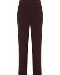 P.A.R.O.S.H. - Elegant Straight Pants With Elastic Waistband - Lyst