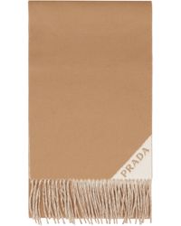 Prada - Sciarpa double in cashmere - Lyst