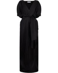 LES FILLES D'EVA - Long Dress With Satin Belt - Lyst