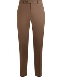 Slowear - Slim-Fit Straight-Leg Trousers With Soft Gloss Finish - Lyst