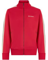 Palm Angels - Hoodie With Zip And Logo - Lyst