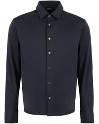 Zegna - Long Sleeve Cotton Shirt - Lyst