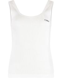 Chloé - Cotton Tank Top - Lyst