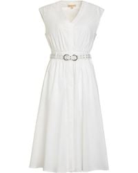 MICHAEL Michael Kors - Michael Belted Cotton Dress - Lyst