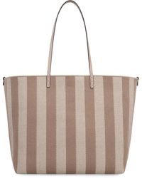 Fendi - Pequin Striped And Ff Fabric Roll Large Reversible Shopper - Lyst