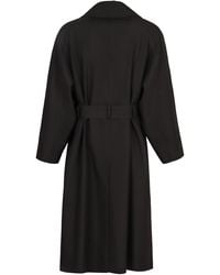 Saint Laurent - Wool Long Coat - Lyst