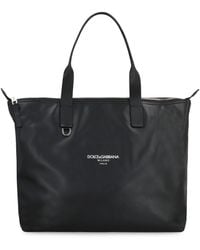 Dolce & Gabbana - Leather Shopper Bag - Lyst