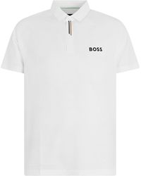 BOSS - Cotton Polo With Short Sleeves - Lyst
