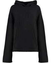MM6 by Maison Margiela - Number-Motif Knitted Hoodie - Lyst