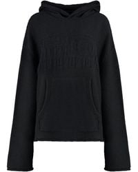 MM6 by Maison Martin Margiela - Felpa in maglia con cappuccio - Lyst