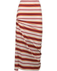 Rabanne - Cotton Midi Skirt - Lyst