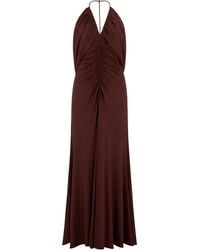 Self-Portrait - Long Dress With V-Neck - Lyst