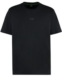BOSS - Cotton Crew-neck T-shirt - Lyst