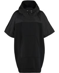 Moncler Hooded Cape-coat - Black