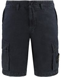 Stone Island - Cotton Bermuda Shorts - Lyst
