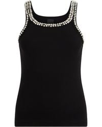 Pinko - Striped Top With Jewel Embroidery - Lyst