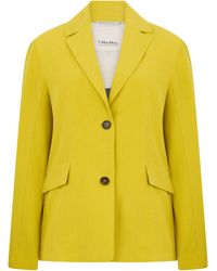 Max Mara - S Max Mara Single-Breasted Linen Blazer - Lyst