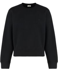 Saint Laurent - Cassandre Cotton Crew-Neck Sweatshirt - Lyst