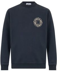 Stone Island - Crewneck Sweatshirt With Logo - Lyst