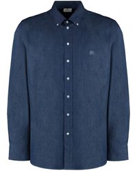 Etro - Button-Down Collar Cotton Shirt - Lyst