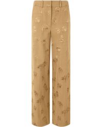 Veronica Beard - Pantaloni dritti in jacquard floreale - Lyst
