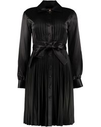 kimora satin pleated dress
