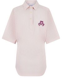 The Attico - Short Cotton Dress With Stripes - Lyst