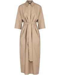 P.A.R.O.S.H. - Belted Cotton Dress - Lyst