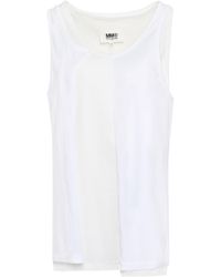 MM6 by Maison Martin Margiela - Tank top in cotone - Lyst