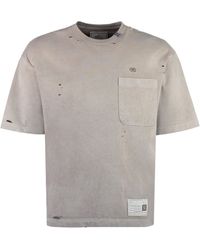 Maison Mihara Yasuhiro - T-shirt girocollo in cotone - Lyst