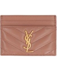 Saint Laurent - Cassandre Quilted Leather Card Holder - Lyst
