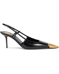 Saint Laurent - Pointed Slingback Stiletto Heels - Lyst