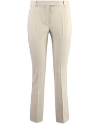 Max Mara - Stretch Viscose Trousers With Flared Hem - Lyst