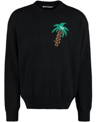 Palm Angels - Crew-Neck Wool Sweater - Lyst