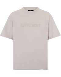 Represent - T-Shirt With Embroidered Logo - Lyst