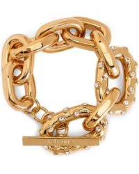 Rabanne - Bracelet Xl Link With Rhinestones - Lyst