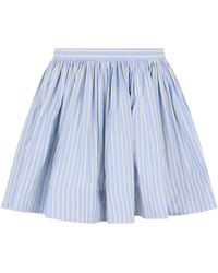 Rabanne - Short Striped Skirt - Lyst