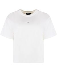 A.P.C. - Organic Cotton Crew-Neck T-Shirt T-Shirts & Jerseys - Lyst