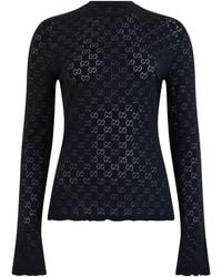 Gucci - Long-Sleeve Monogram T-Shirt Cotton T-Shirts & Jerseys - Lyst