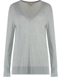 MICHAEL Michael Kors - Fine-Knit Sweater Tencel - Lyst