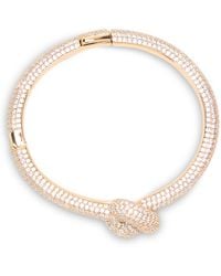 Self-Portrait - Bracelet With Knot And Decorative Crystals - Lyst