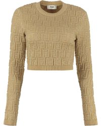 Fendi Gold Lurex Jumpsuit in or 
