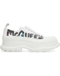 Alexander McQueen - Sneakers 'Trade Slick' Con Logo Graffiti Bianca - Lyst