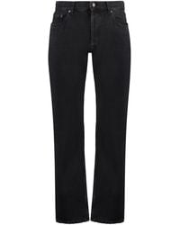 Saint Laurent - Button Detailed Straight Leg Jeans - Lyst