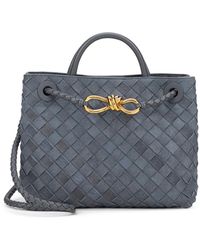 Bottega Veneta - Borsa a mano in pelle scamosciata intrecciata - Lyst