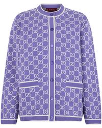 Gucci - Delicate Monogram Cotton Cardigan (Size L) - Lyst