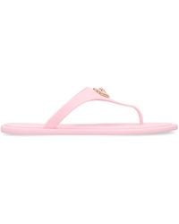 Versace - Alia Flat Rubber Sandals - Lyst