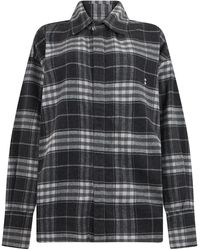 ICON DENIM - Checked Flannel Shirt - Lyst